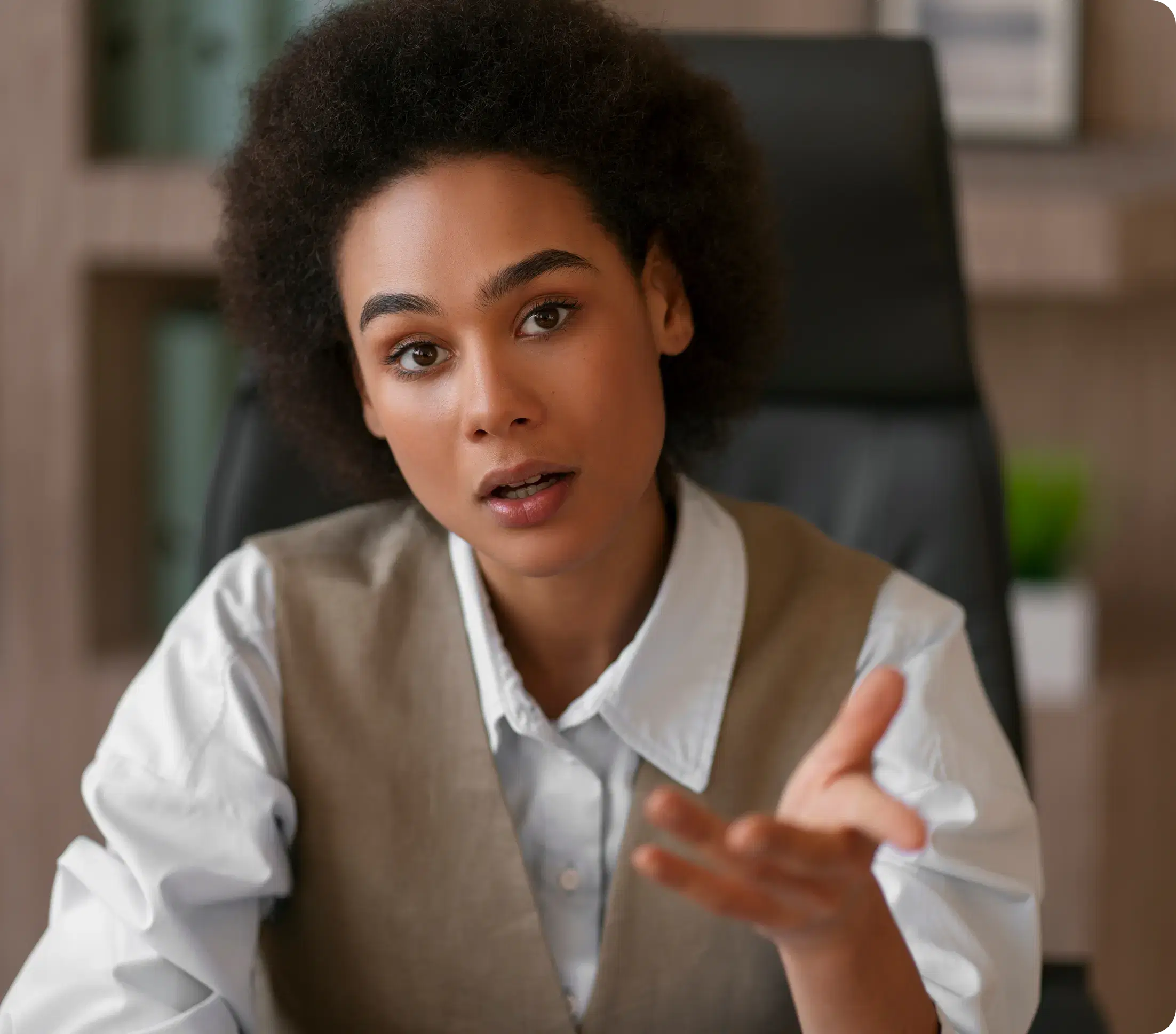 Professional discussing opportunities