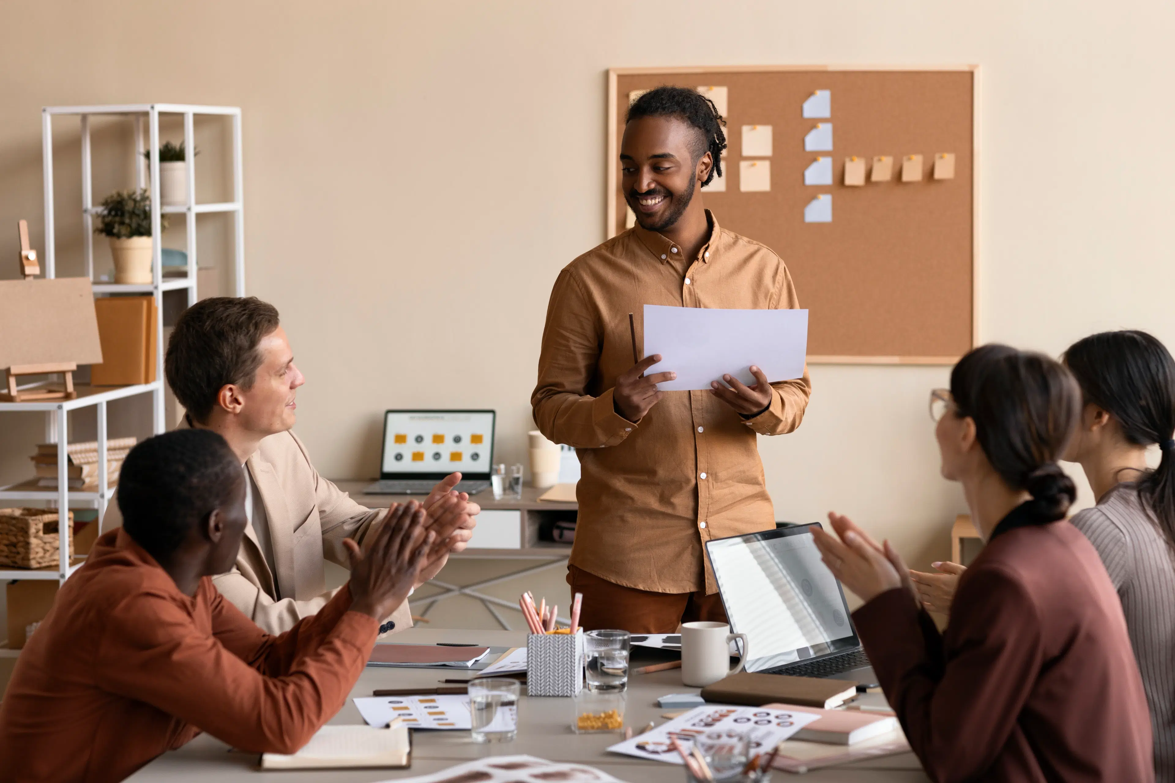 Team collaborating on cybersecurity strategy