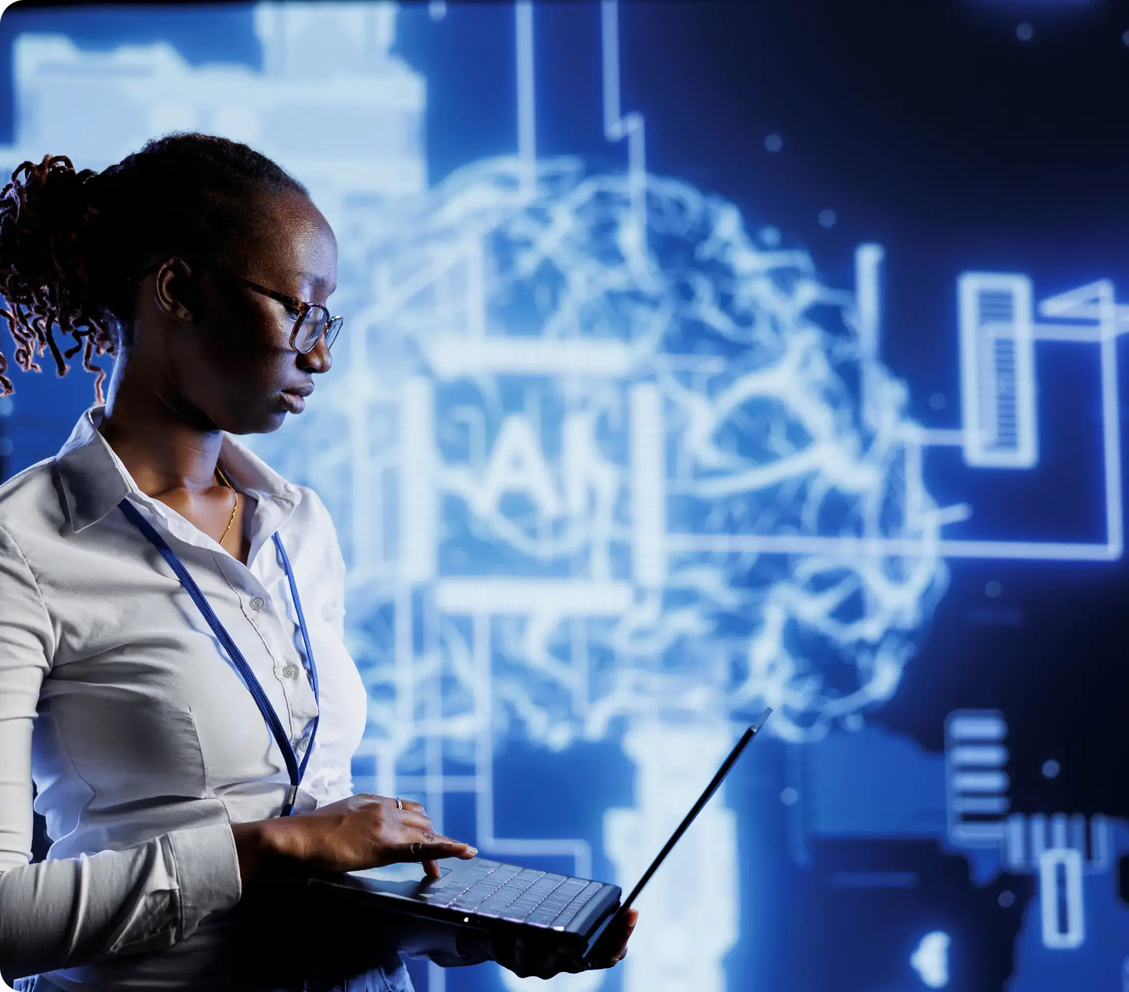 Cybersecurity team analyzing threats on digital screens